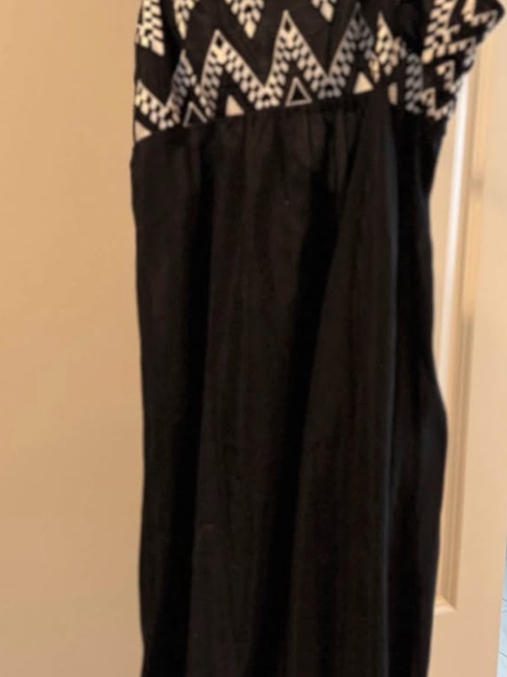 Anthropologie Black and White Midi Dress